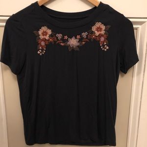 American Eagle Soft and Sexy Embroidered T-Shirt